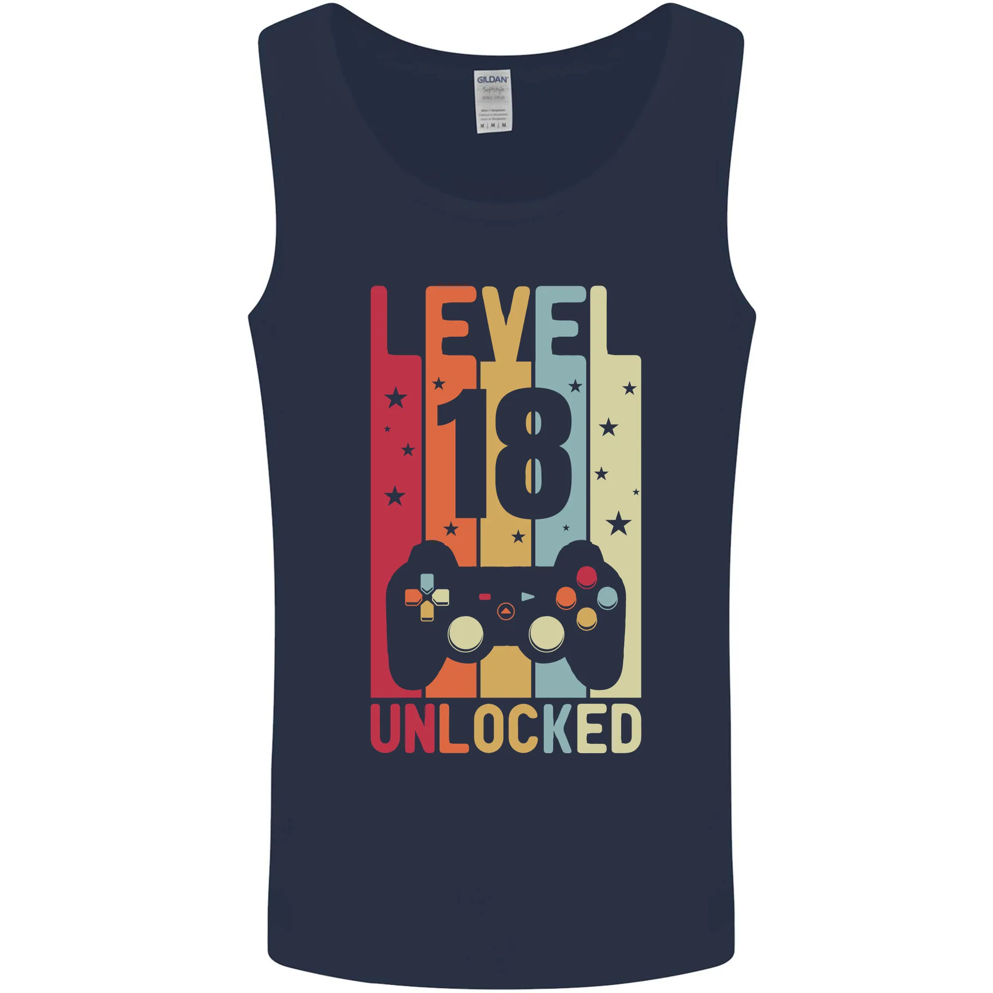 18th Birthday 18 Year Old Level Up Gaming Mens Vest Tank Top
