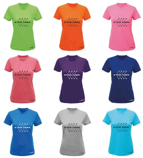 ADD YOUR TEAM NAME PRINTED WOMENS PERFORMANCE T-SHIRT