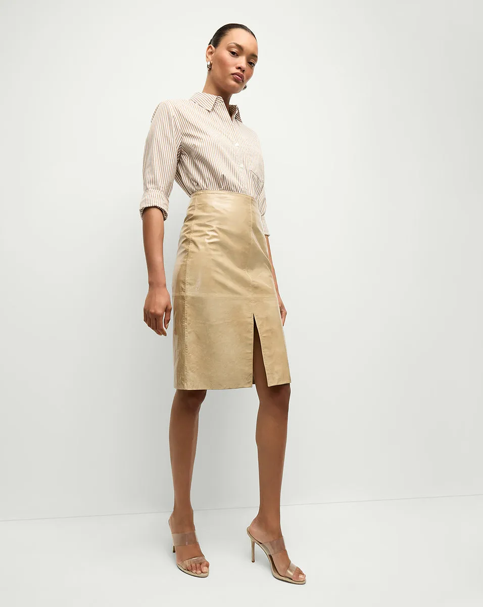 Anderson Coated Leather Skirt