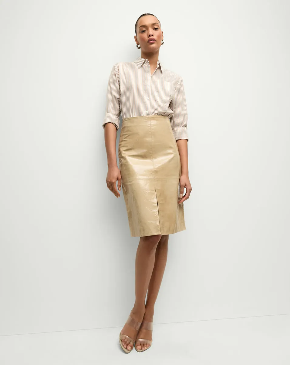 Anderson Coated Leather Skirt