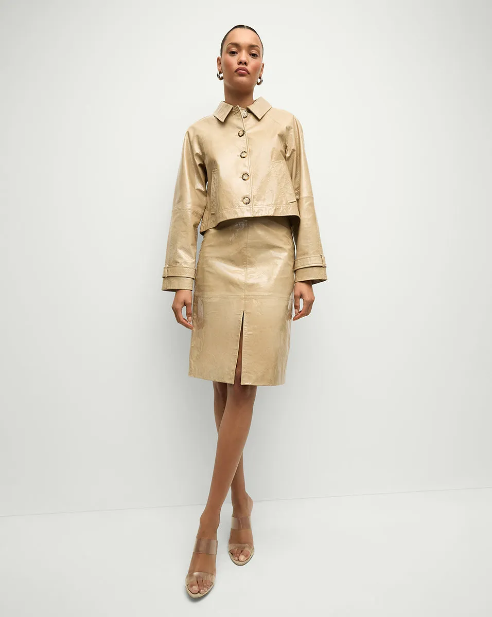 Anderson Coated Leather Skirt