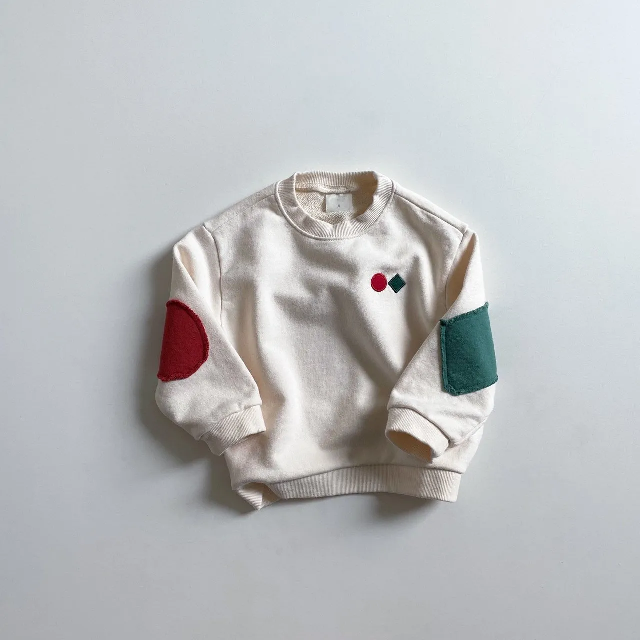Baby Geometric Embroidery Pattern Solid Color Long Sleeves O-Neck Hoodies by MyKids-USA™
