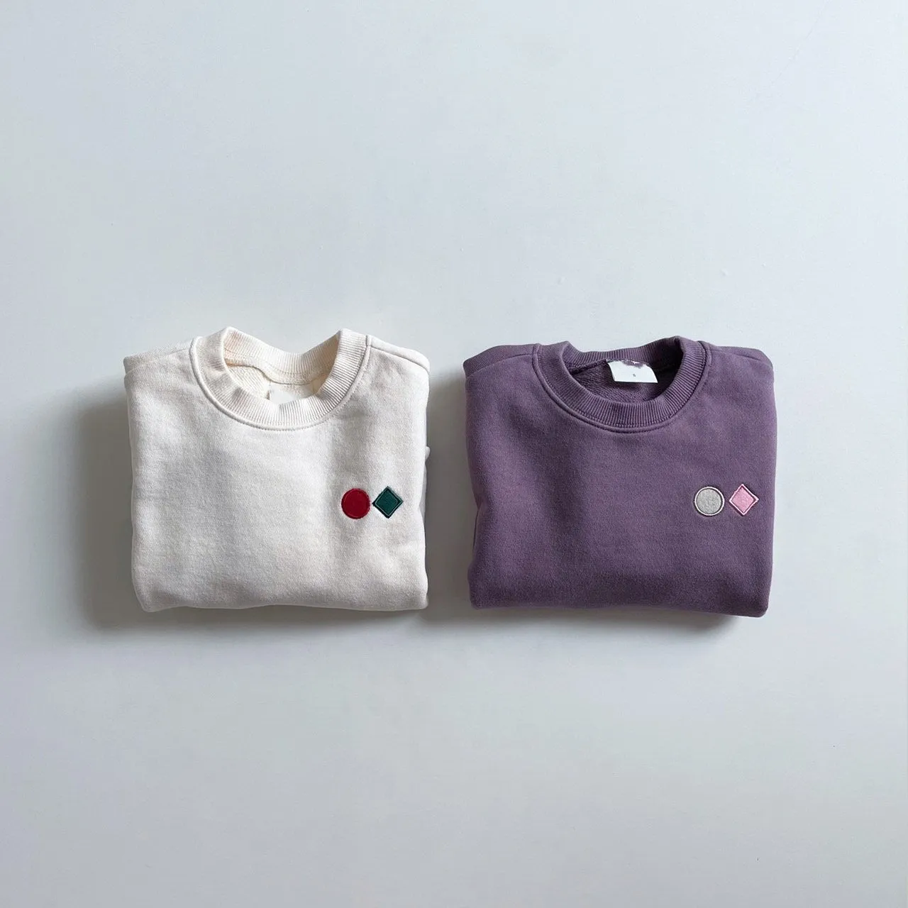 Baby Geometric Embroidery Pattern Solid Color Long Sleeves O-Neck Hoodies by MyKids-USA™