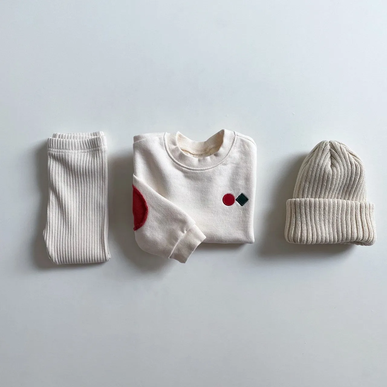 Baby Geometric Embroidery Pattern Solid Color Long Sleeves O-Neck Hoodies by MyKids-USA™