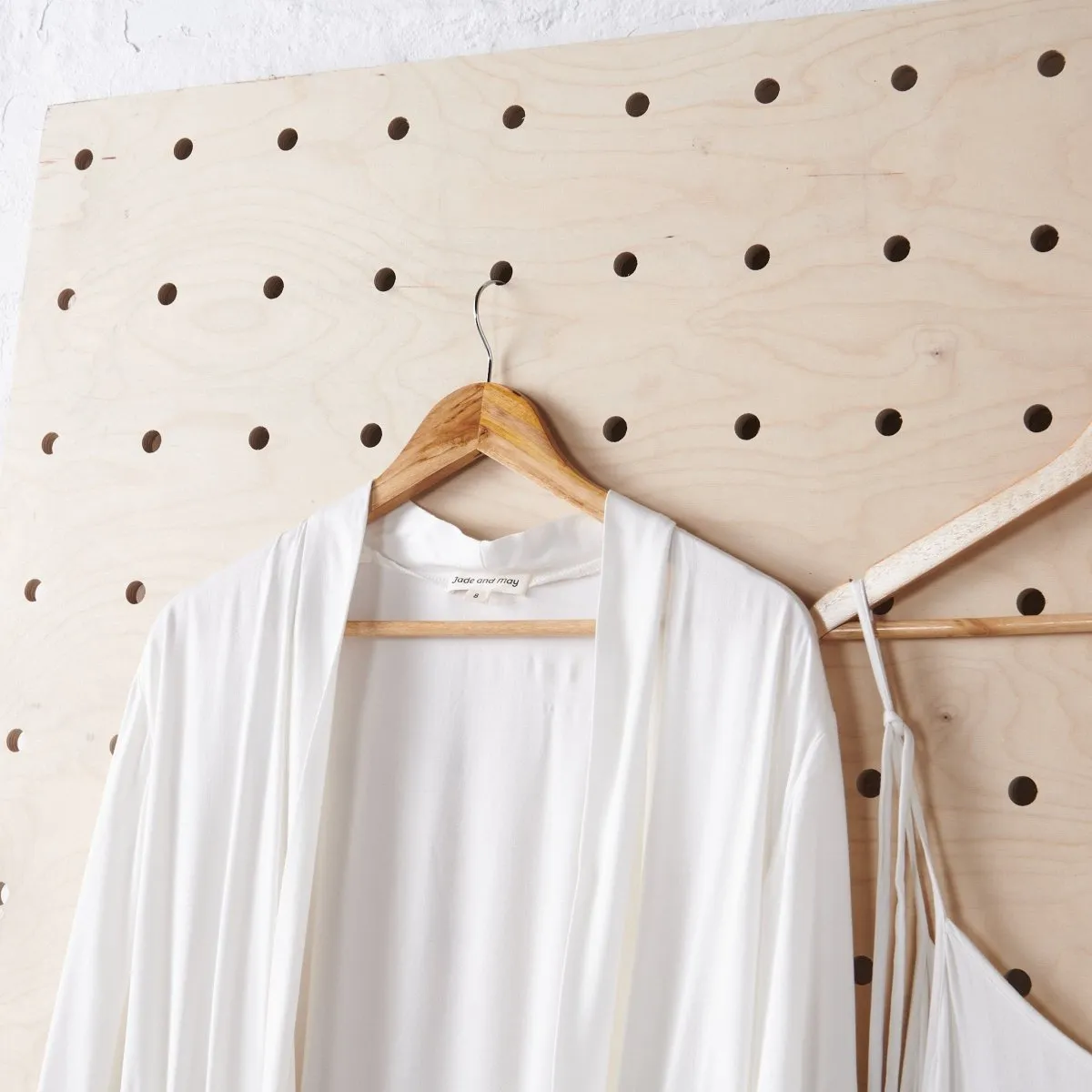 Bamboo Pyjama & Bathrobe Bundle in White - Cami & Short Set
