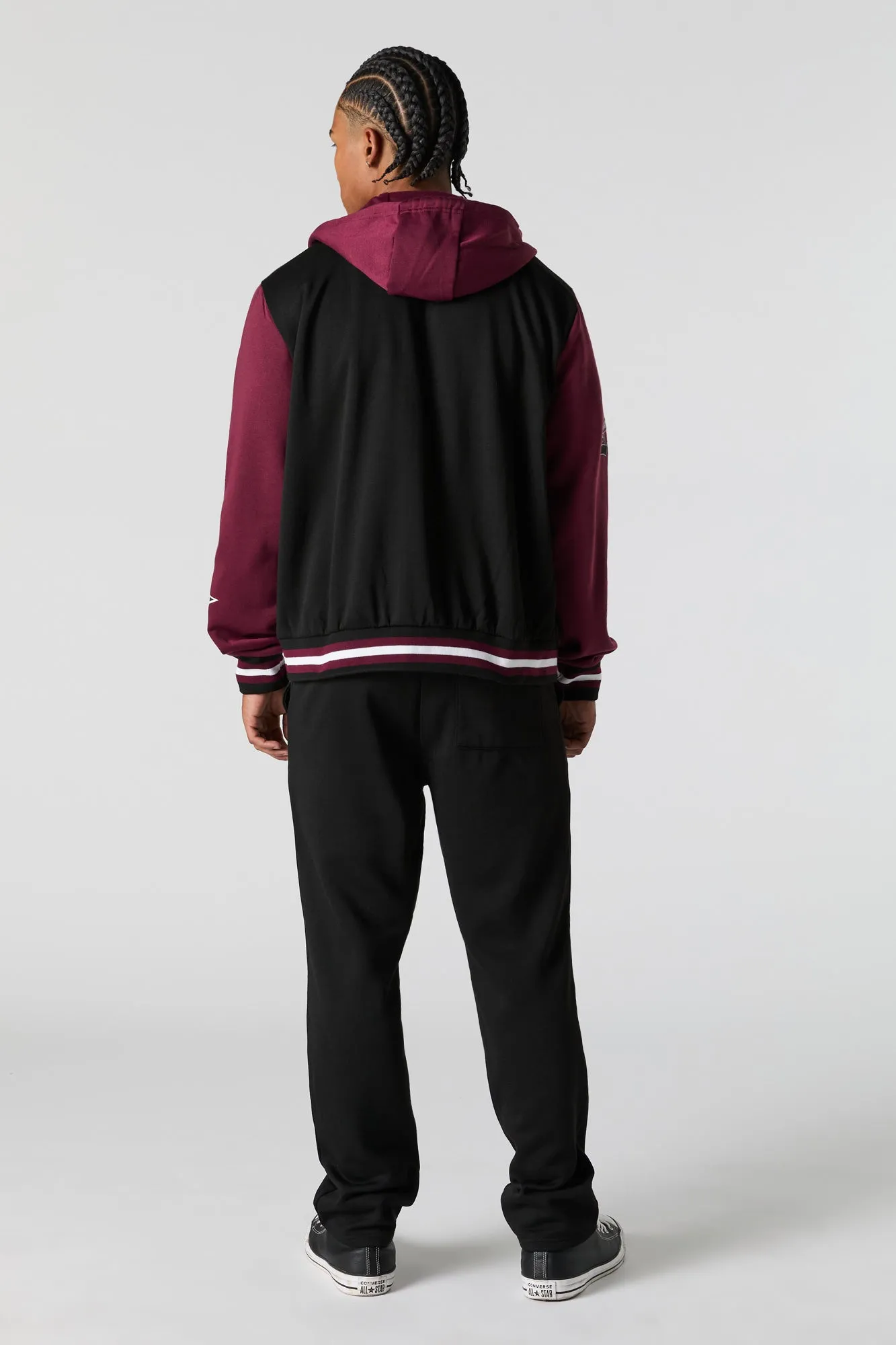 Bear Embroidered Fleece Varsity Sweatpant