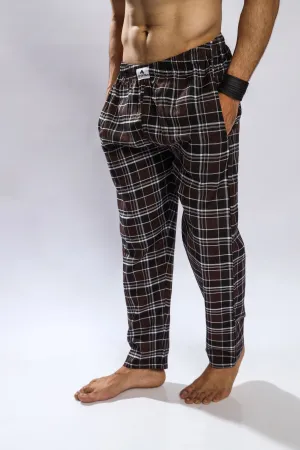 Brown & Black Check Pajama - Unisex