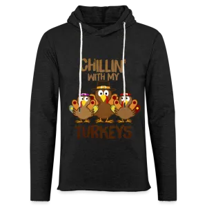 Chillin With My Turkeys (Thanksgiving) Lightweight Terry Hoodie