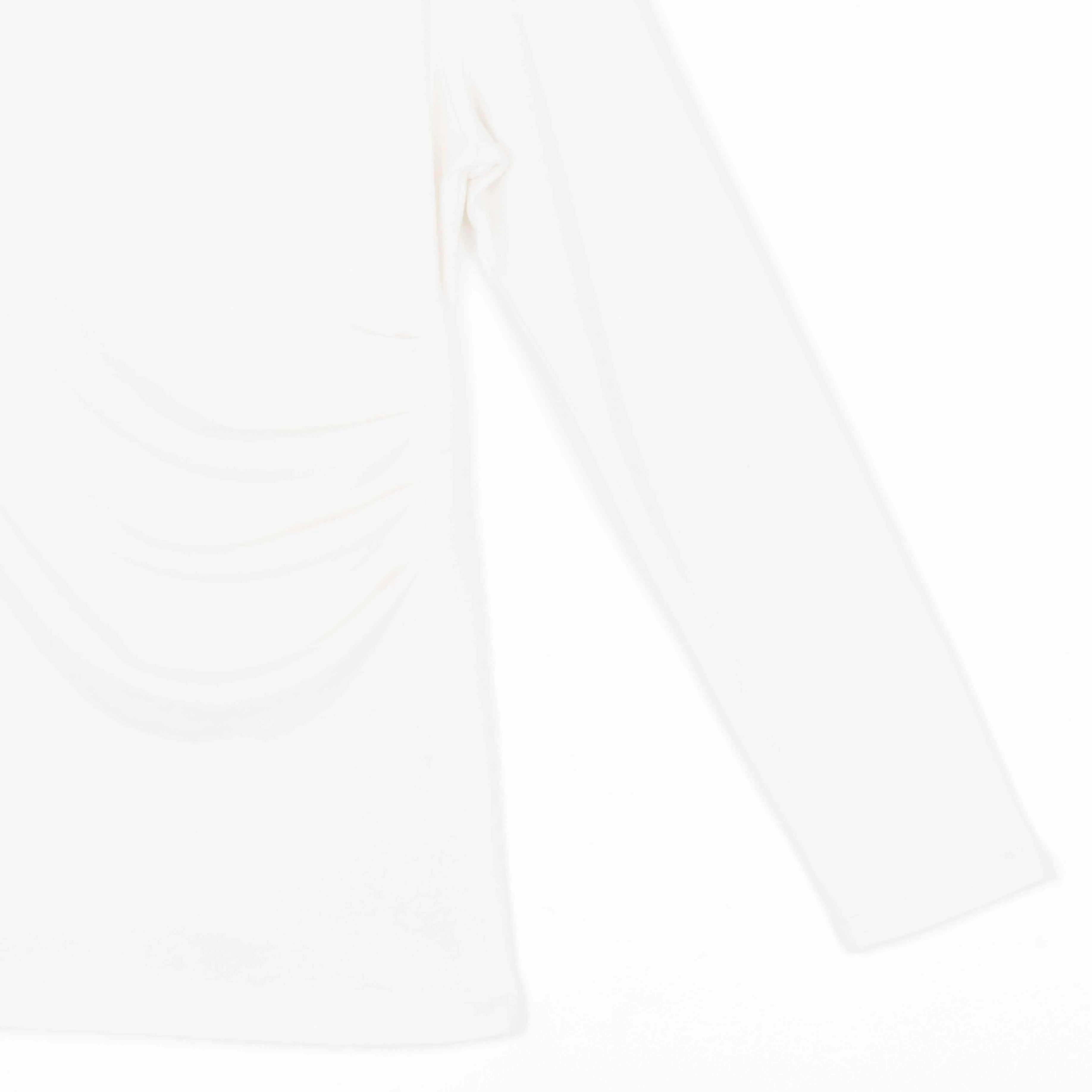 Crushed Silk Knit - Draped Neck Side Ruched Top - Ivory - Final Sale!