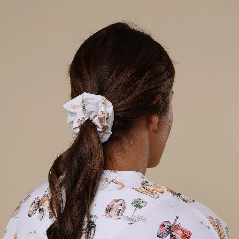 Diggers & Tractors Organic Scrunchie