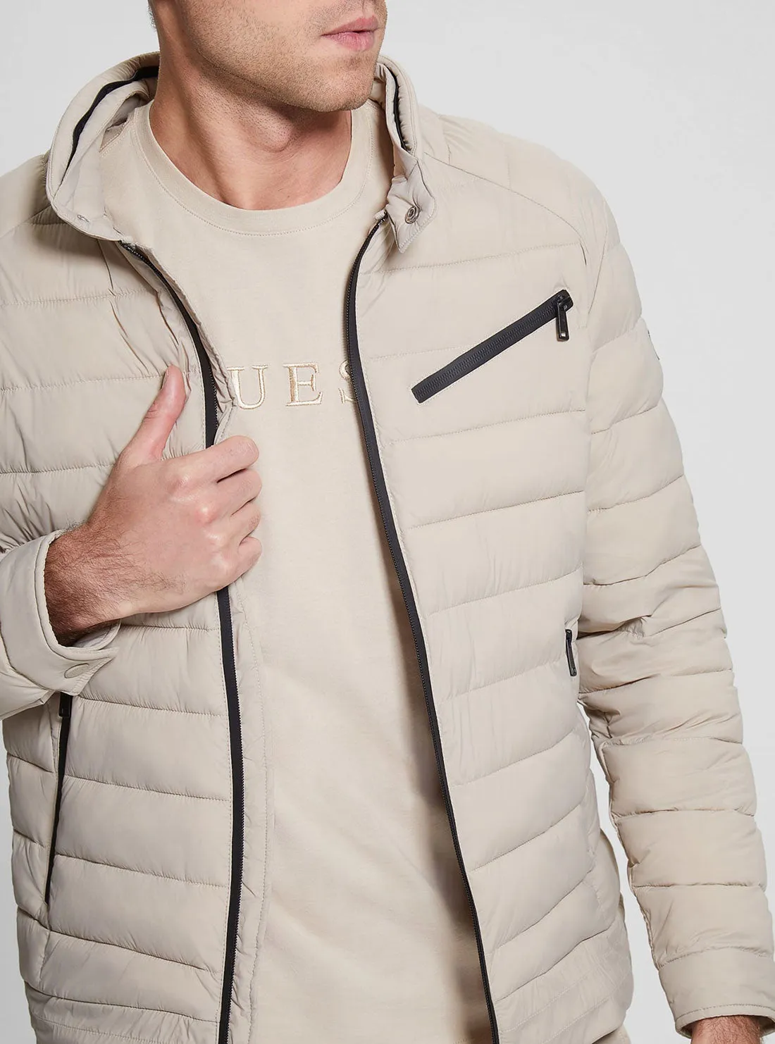 Eco Stone Stretch Biker Jacket