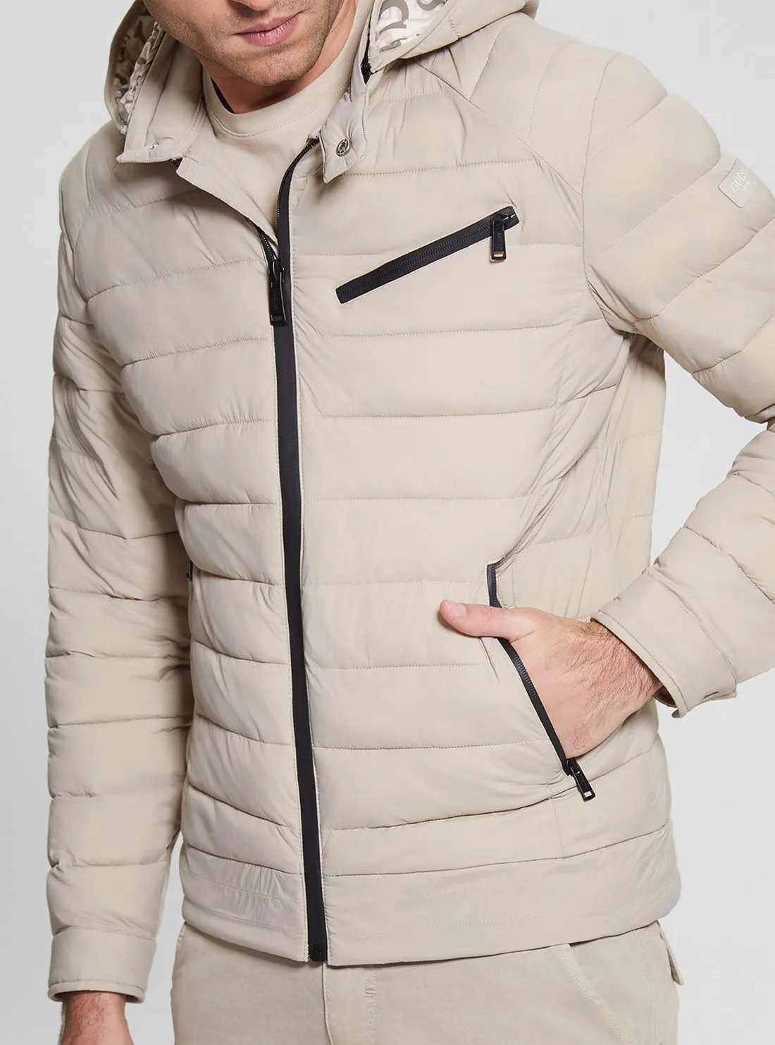 Eco Stone Stretch Biker Jacket