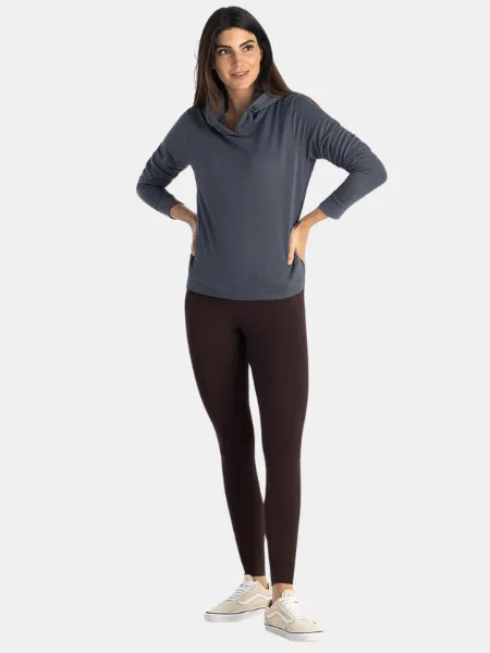 FREE FLY WOMEN'S BAMBOO LIGHTWEIGHT FLEECE CROPPED HOODIE