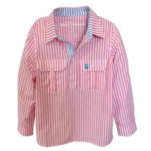 Kids V-Pink Stripe/Blue Stripe Trim