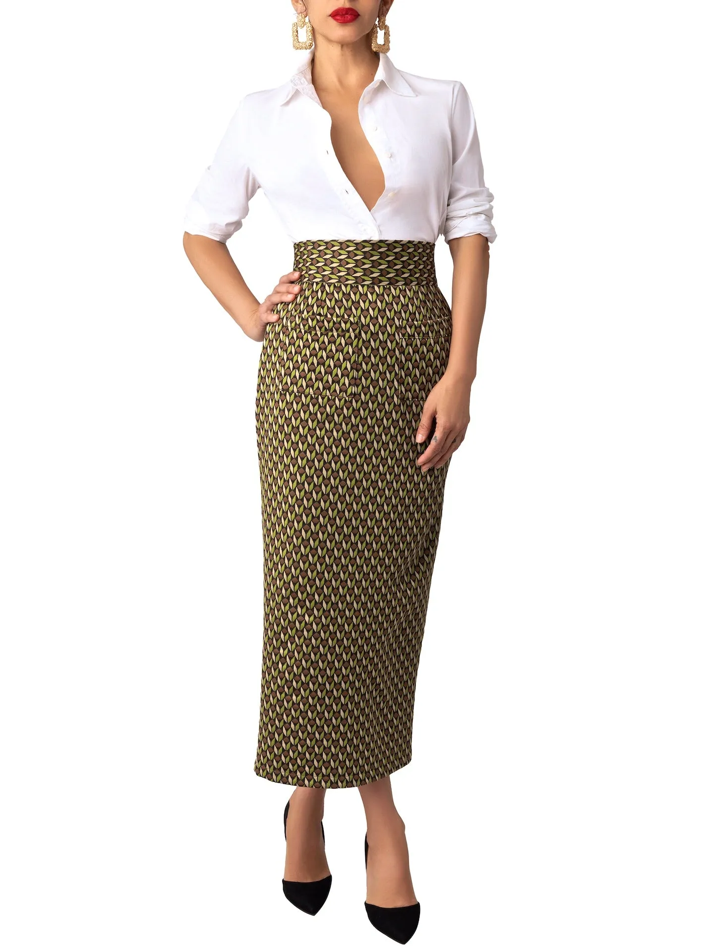 “Liv” Pattern Pencil Skirt