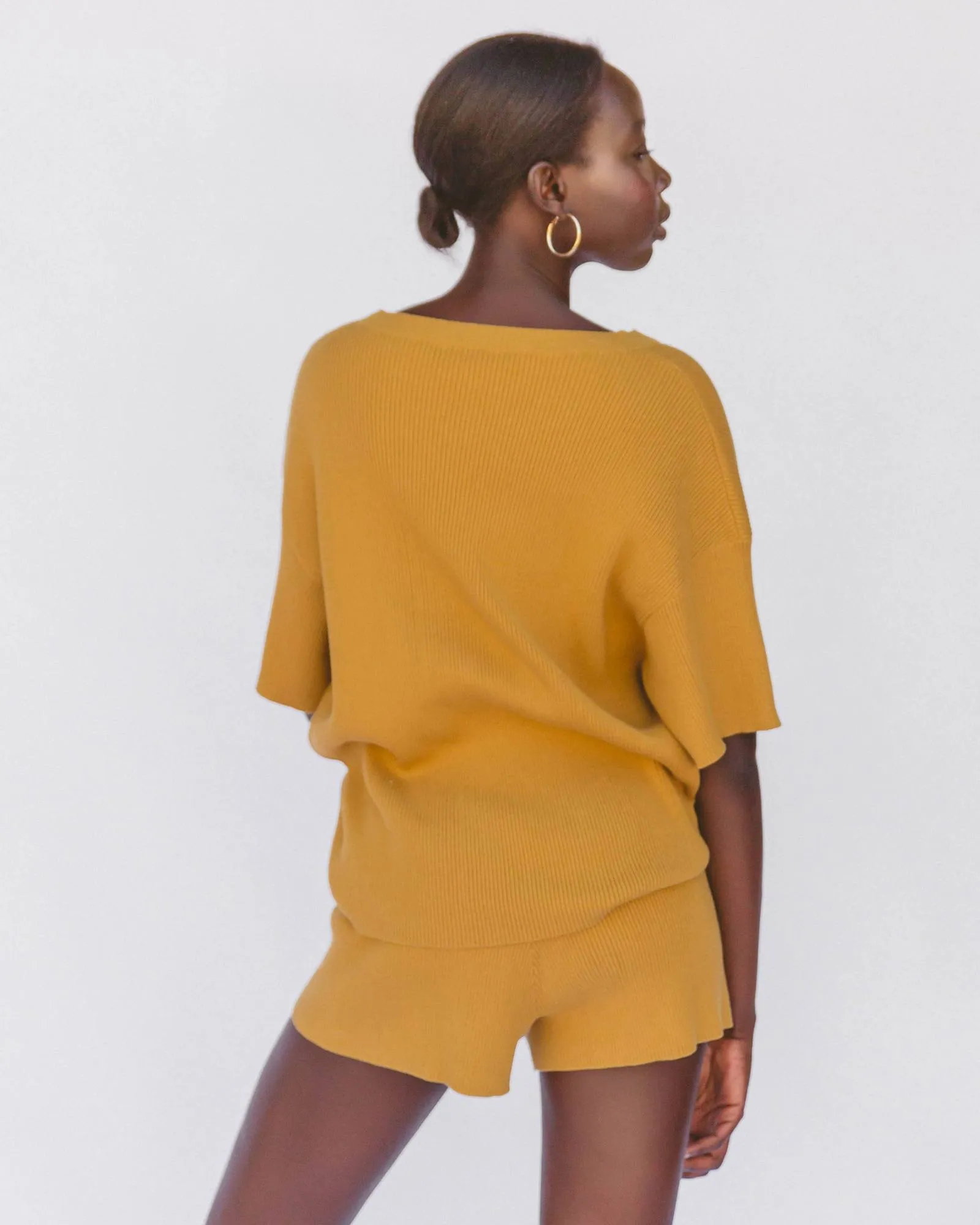 Lullaby Club Alex Knit Tee - Mustard *FINAL SALE*