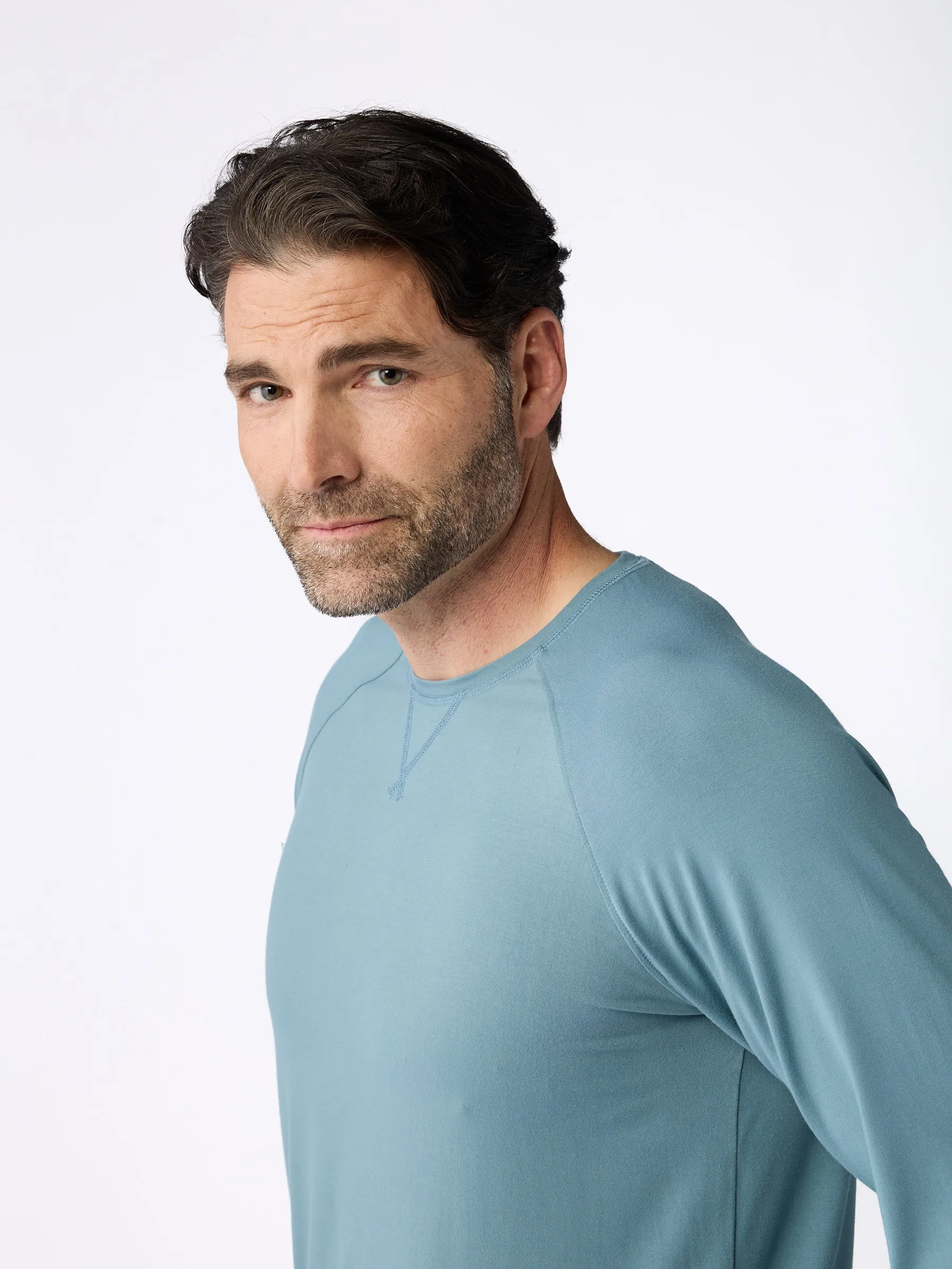 Men's Stretch-Knit Long Sleeve Bamboo Pajama Set