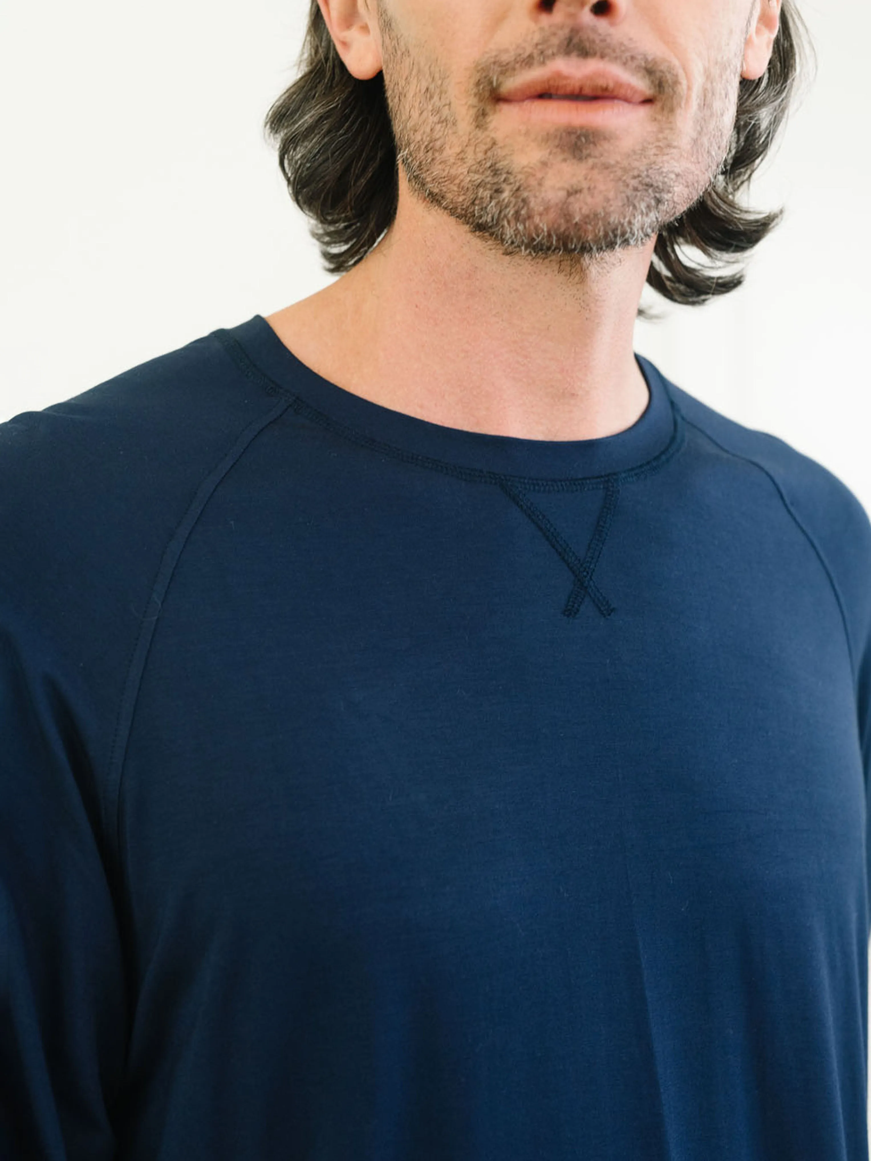 Men's Stretch-Knit Long Sleeve Bamboo Pajama Set