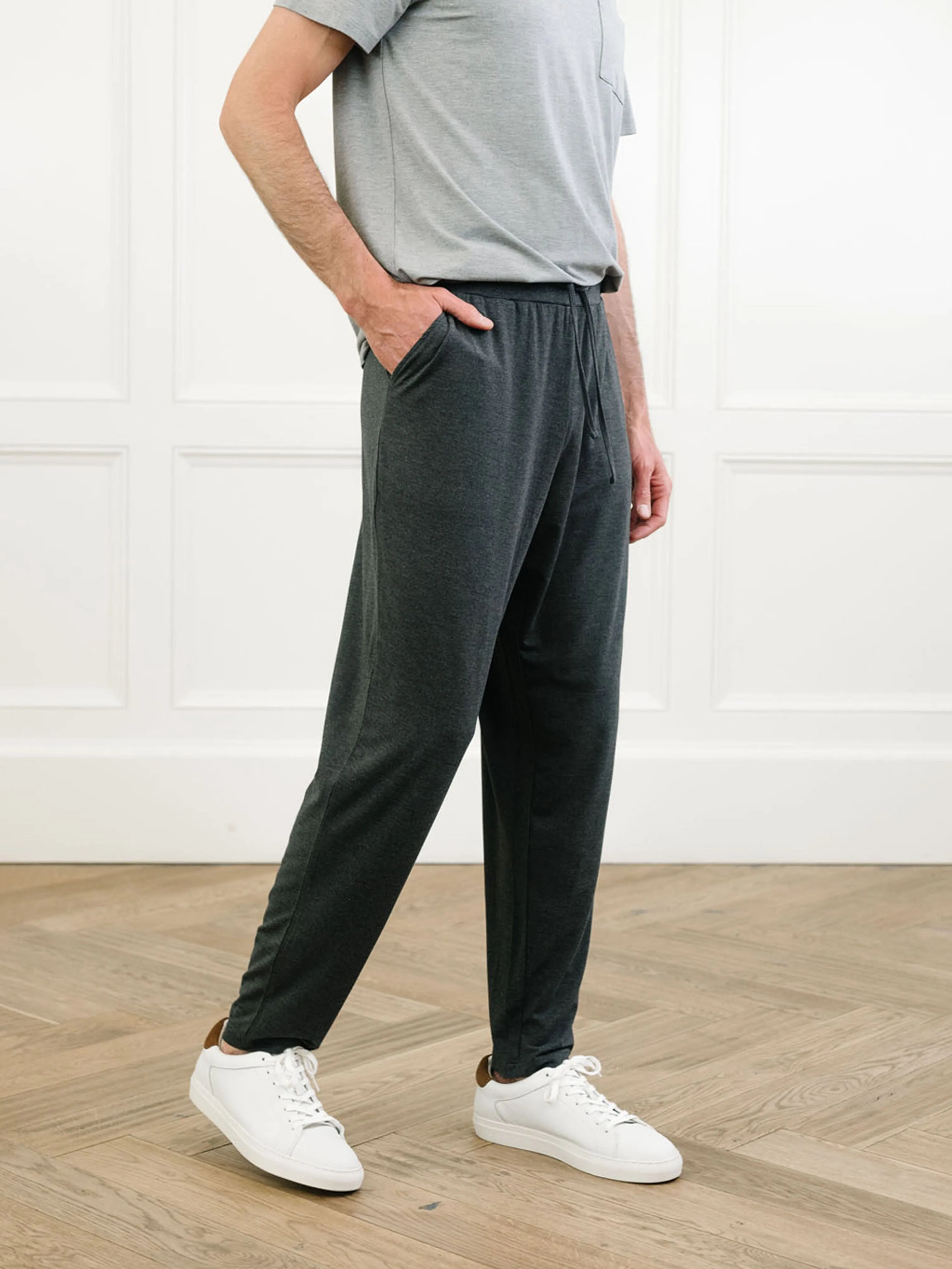 Men's Stretch-Knit Long Sleeve Bamboo Pajama Set