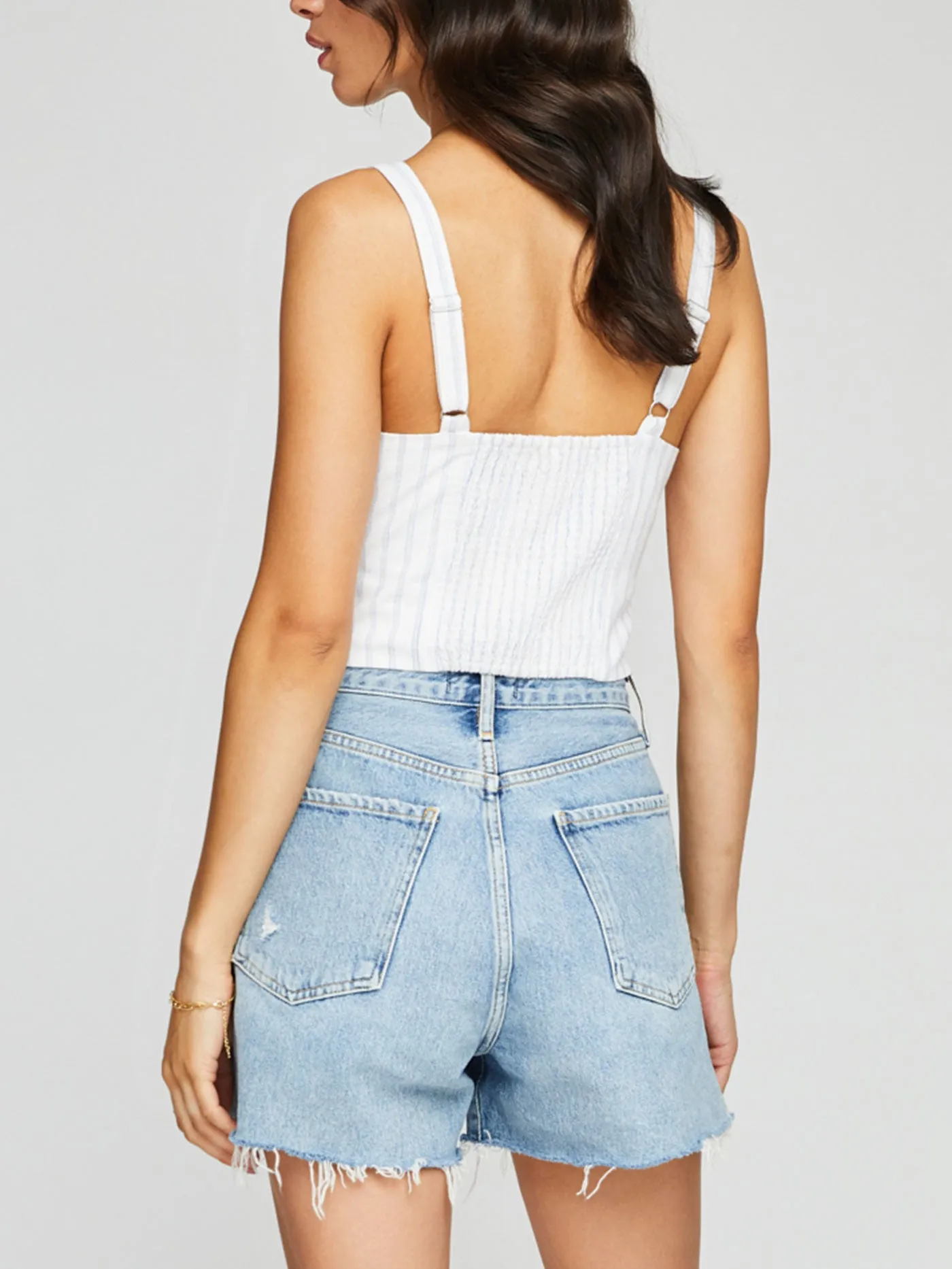 Millie White Stripe Tank Top