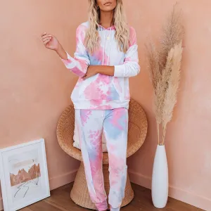 Nsquared Fashion Casual Printed Hooded Set