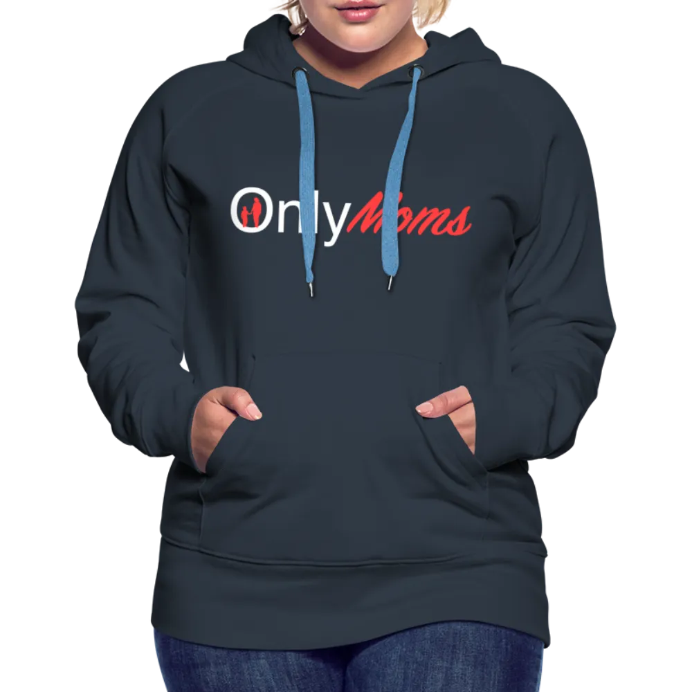 OnlyMoms Premium Hoodie (White and Pink Letters)