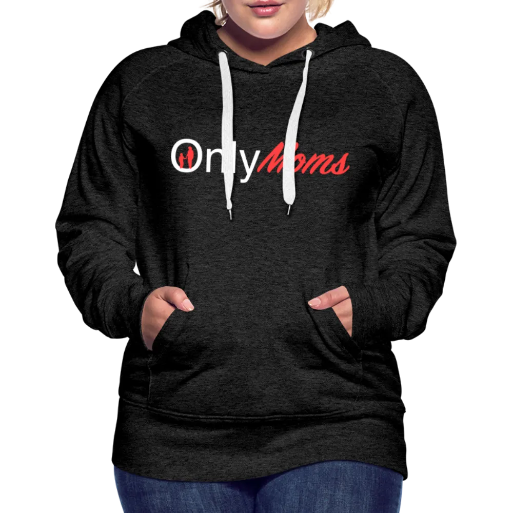 OnlyMoms Premium Hoodie (White and Pink Letters)
