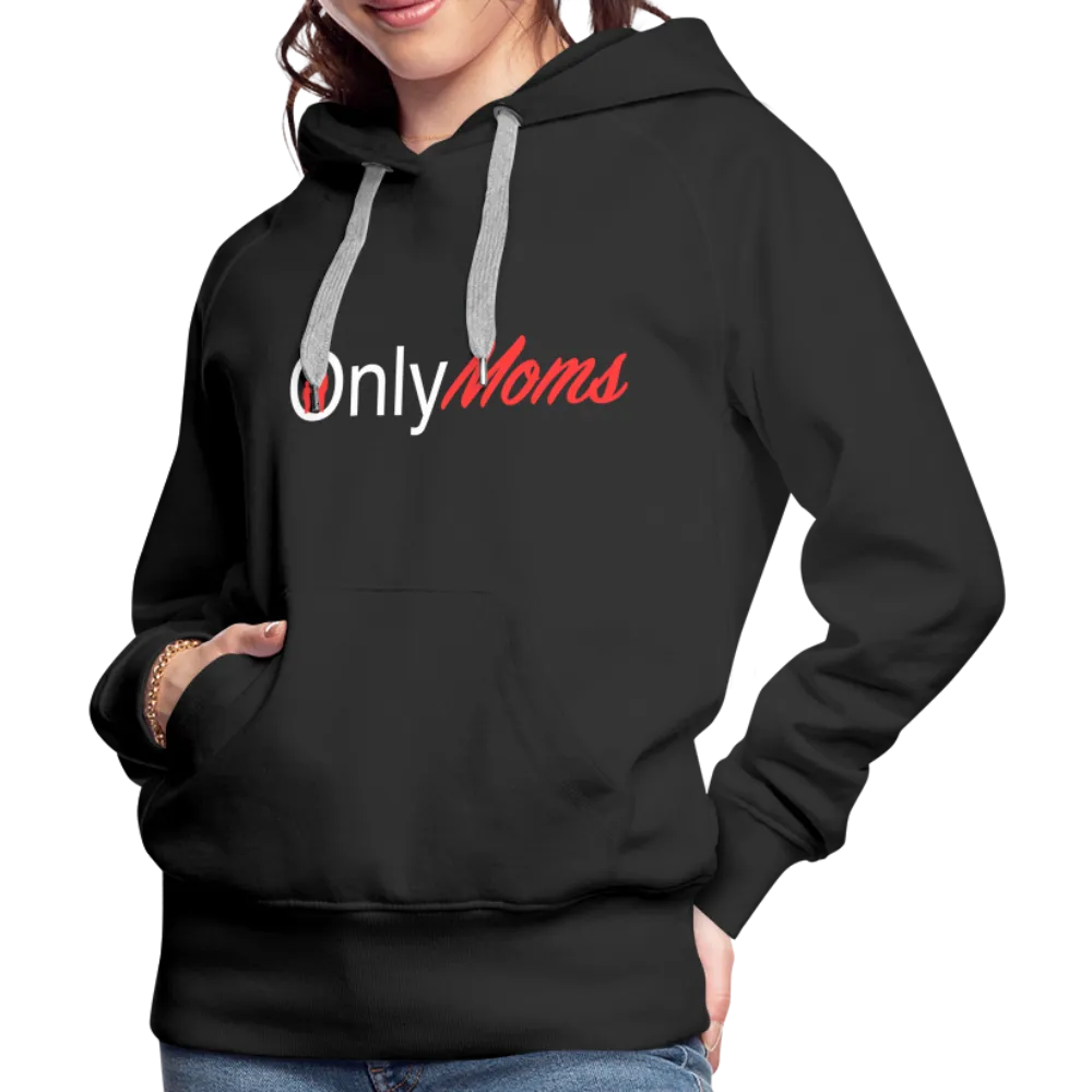OnlyMoms Premium Hoodie (White and Pink Letters)
