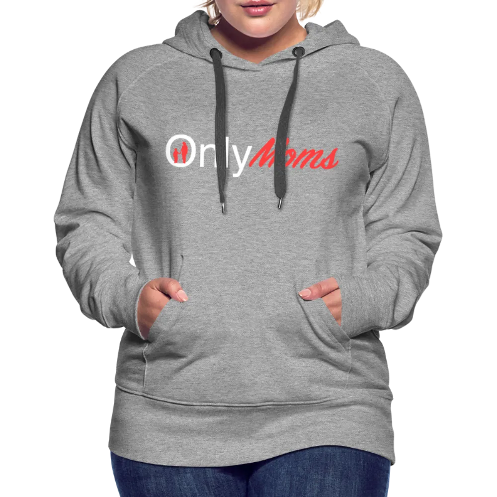 OnlyMoms Premium Hoodie (White and Pink Letters)