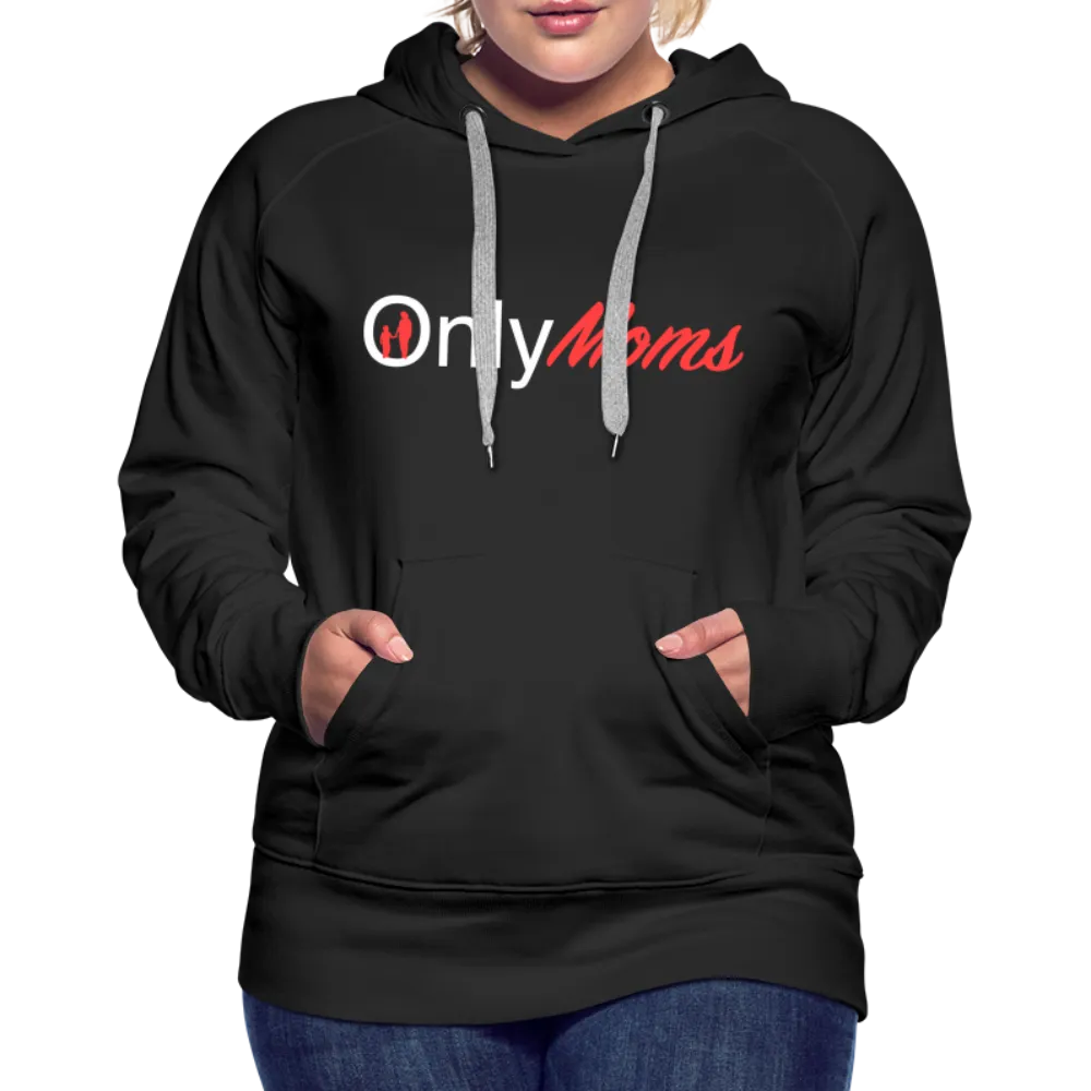 OnlyMoms Premium Hoodie (White and Pink Letters)