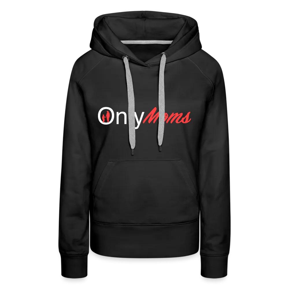 OnlyMoms Premium Hoodie (White and Pink Letters)
