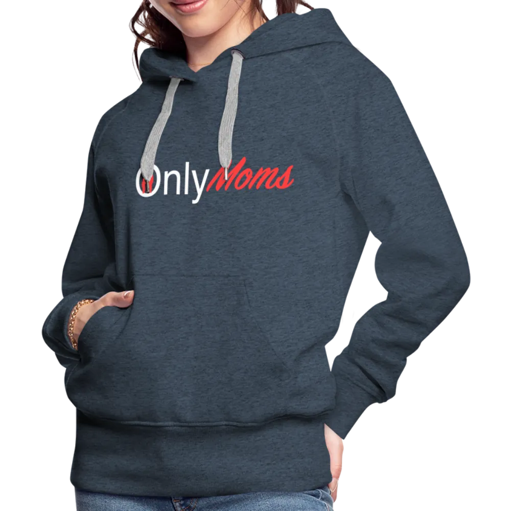 OnlyMoms Premium Hoodie (White and Pink Letters)