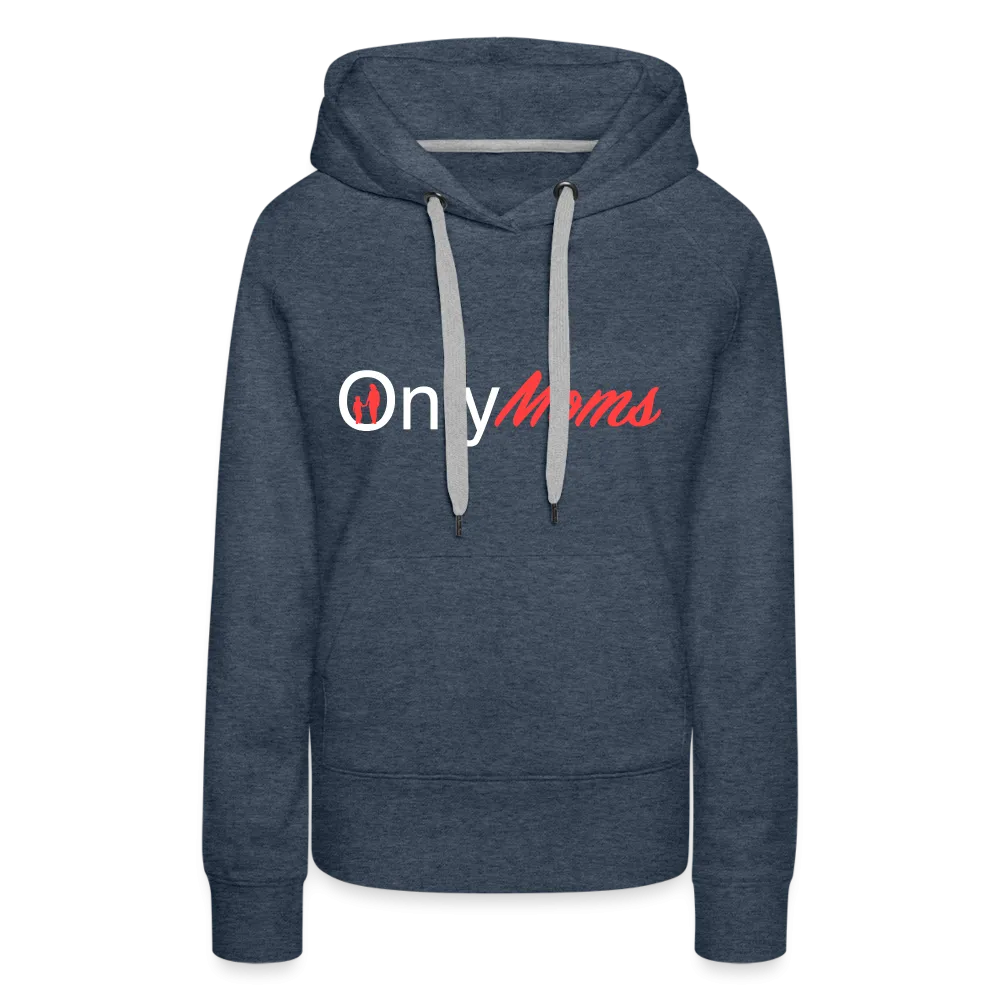 OnlyMoms Premium Hoodie (White and Pink Letters)