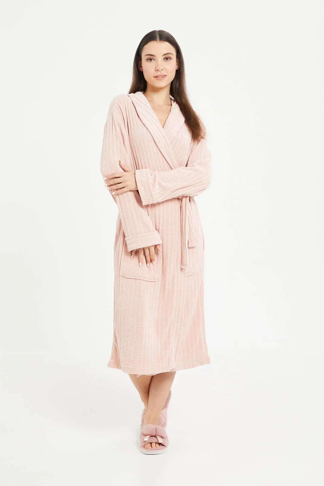 Pink Ultra Soft Belted Bathrobe