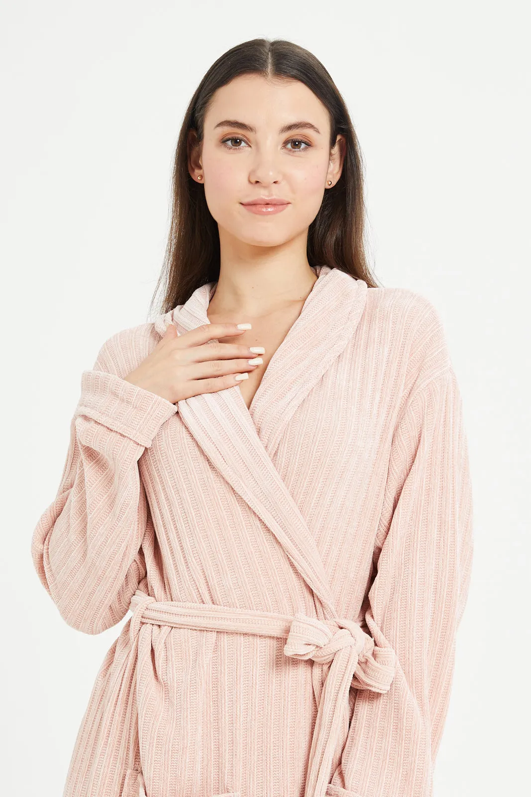Pink Ultra Soft Belted Bathrobe