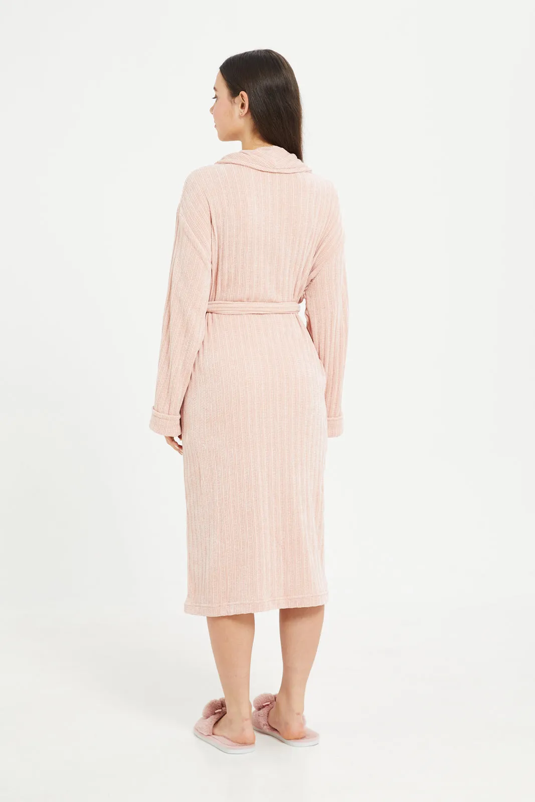 Pink Ultra Soft Belted Bathrobe