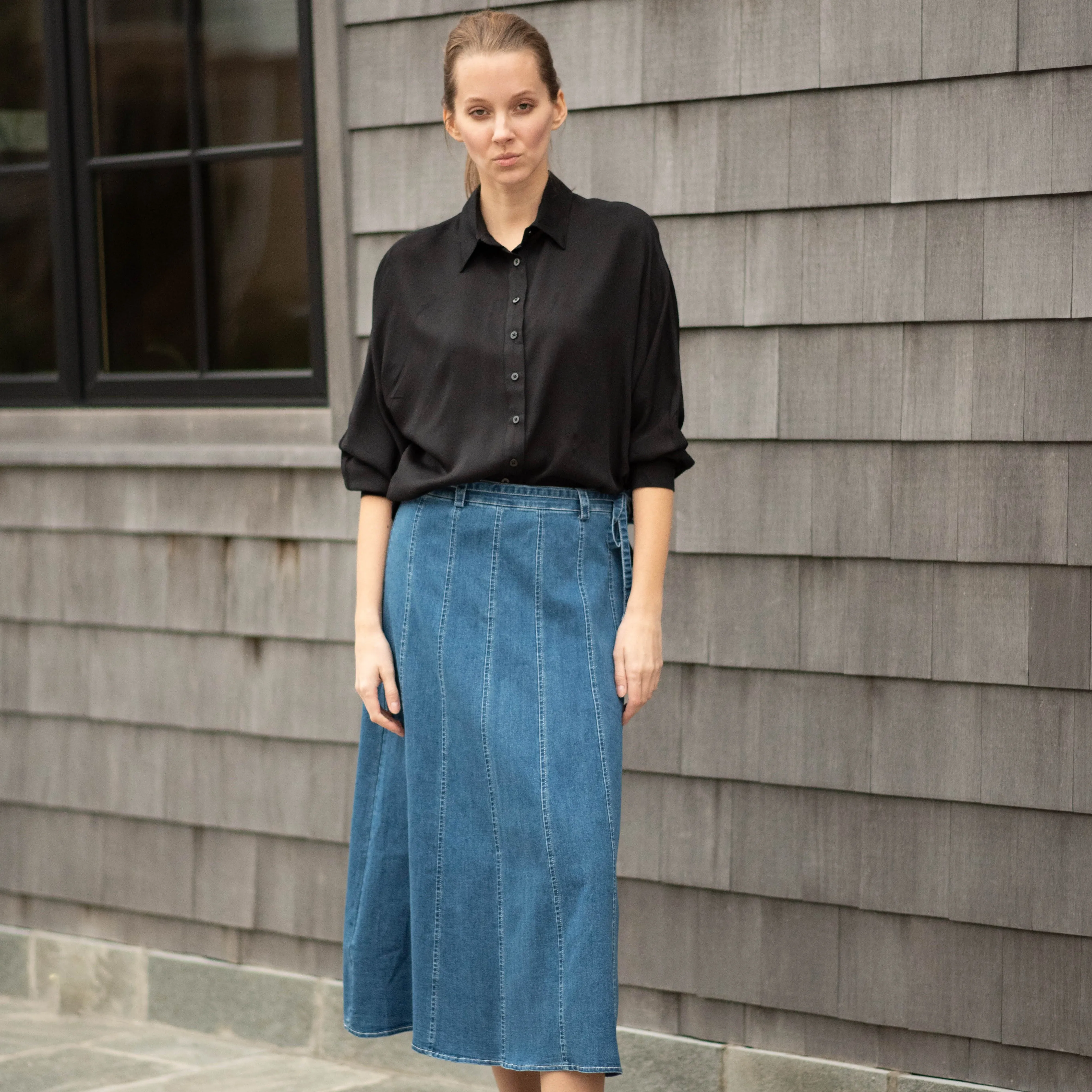 Ridge Denim Skirt [Final Sale]