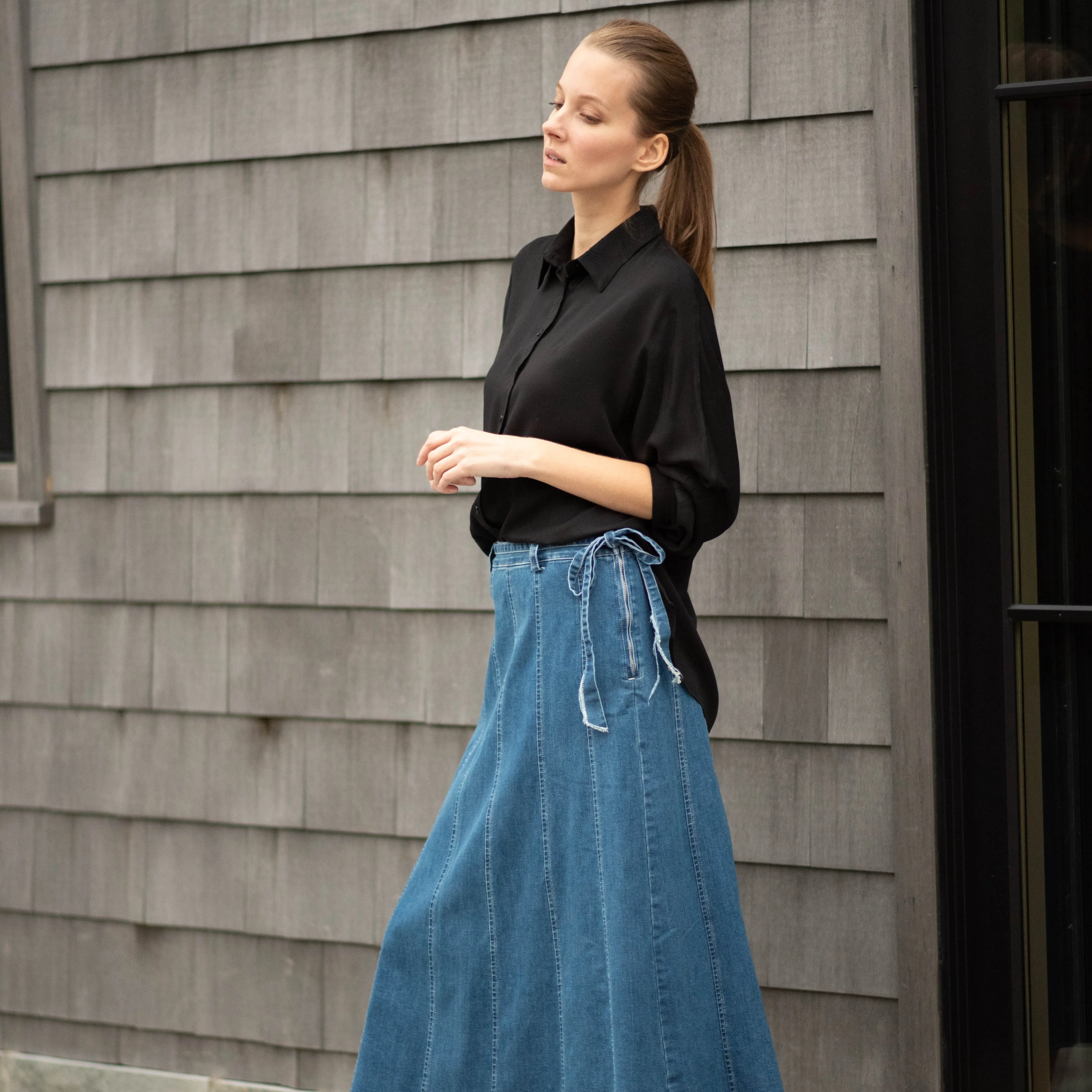 Ridge Denim Skirt [Final Sale]