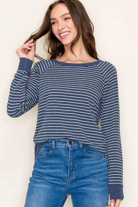 Terry Striped Top
