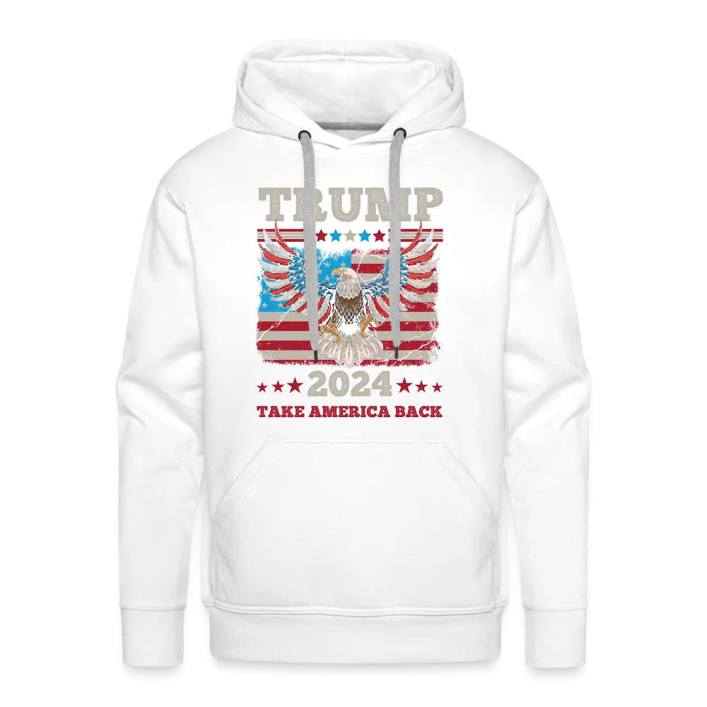 Trump 2024 Take America Back (Flag & Eagle) Men’s Premium Hoodie