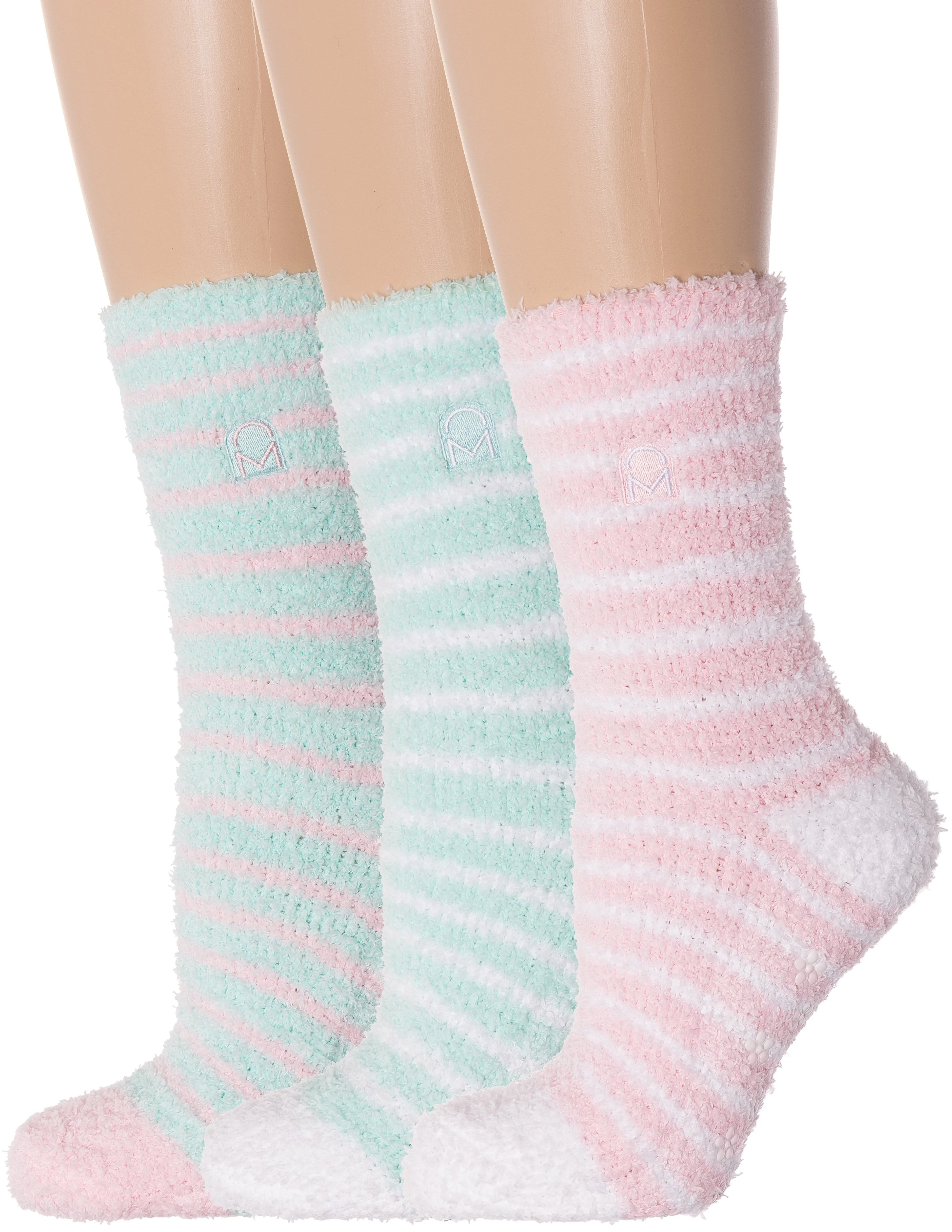 Women's (3 Pairs) Soft Anti-Skid Fuzzy Winter Crew Socks
