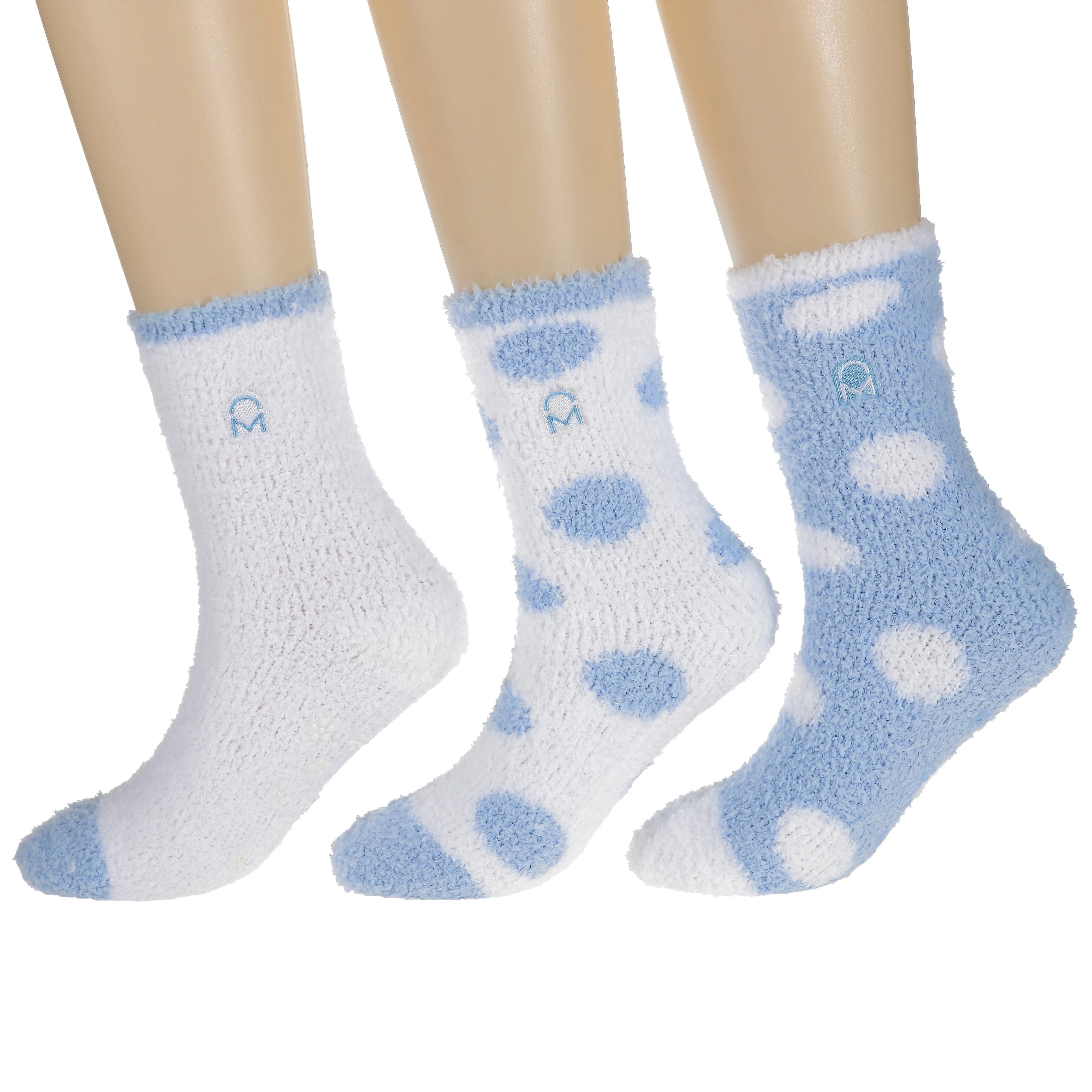 Women's (3 Pairs) Soft Anti-Skid Fuzzy Winter Crew Socks