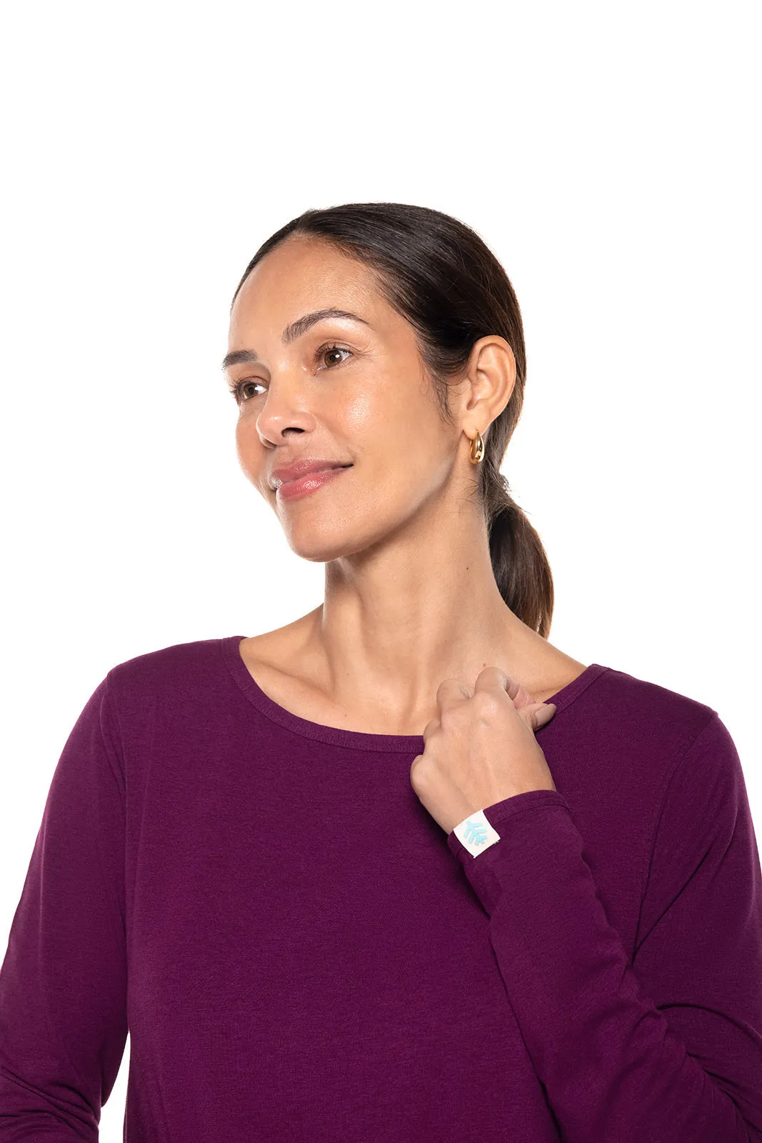 Women's Heyday Side Split Shirt  |  Rich Plum