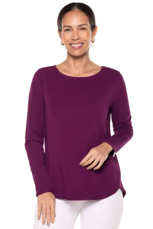Women's Heyday Side Split Shirt  |  Rich Plum